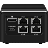 Miniroute M1 Network Firewall Mini PC Host 12th Gen N100/N200/i3-N305 Mini Computer,4 LAN 2.5GbE,HDMI+Type-C 4K Output  Mini Desktop Computer